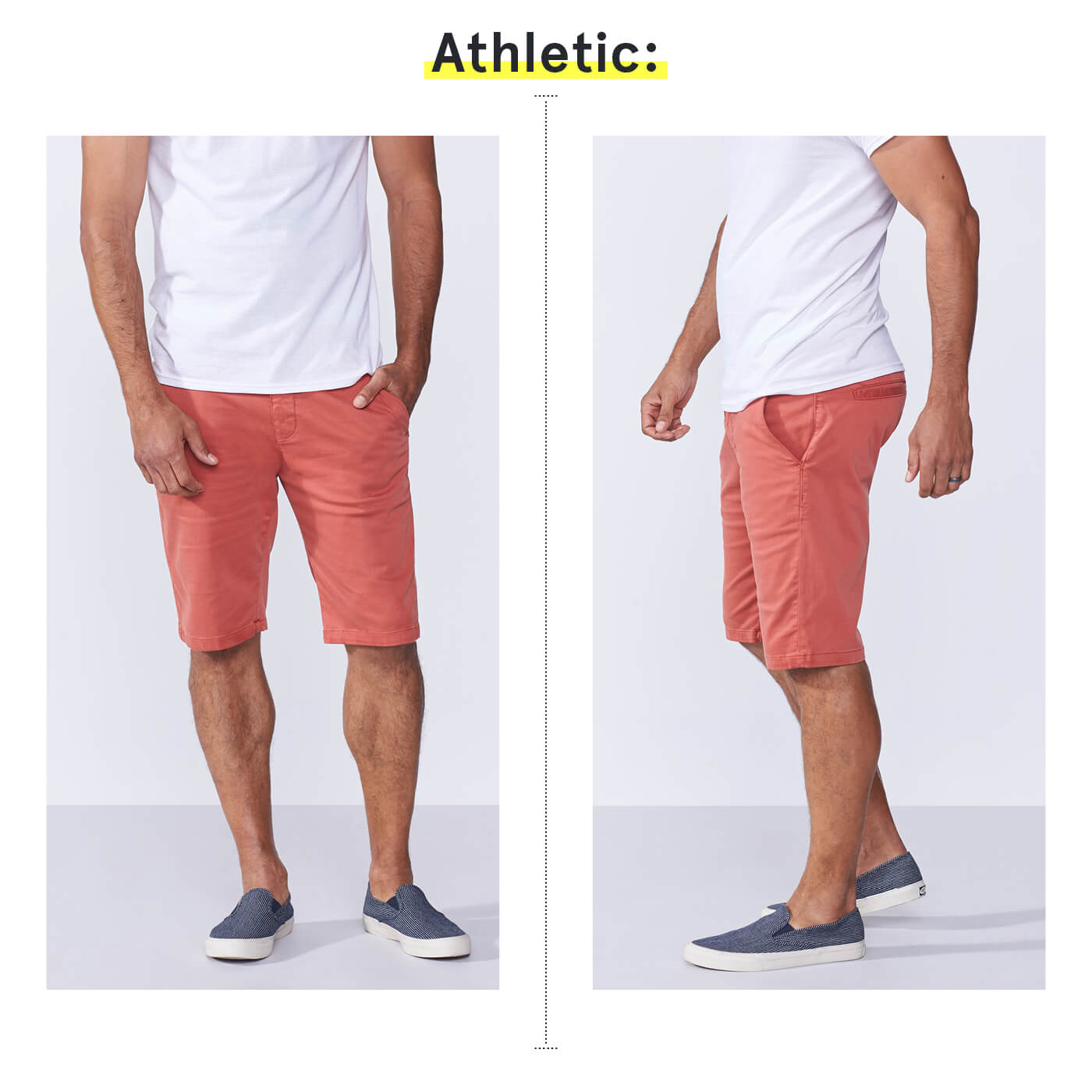 athletic fit khaki shorts